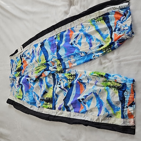 Free People Printed End Zone Pants Blue Motif $148 MSRP - Picture 8 of 12